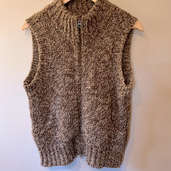 Sundance Sweaters - Sundance Sweater Vest Full Zip Mohair Alpaca Blend size Medium Mock Turtleneck